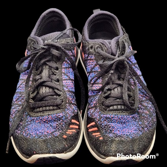 Women's Under Armour Sneakers Size 7.5 (Euro 38.5) Threadborne Fortis Black Blue - Picture 1 of 9